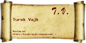 Turek Vajk névjegykártya